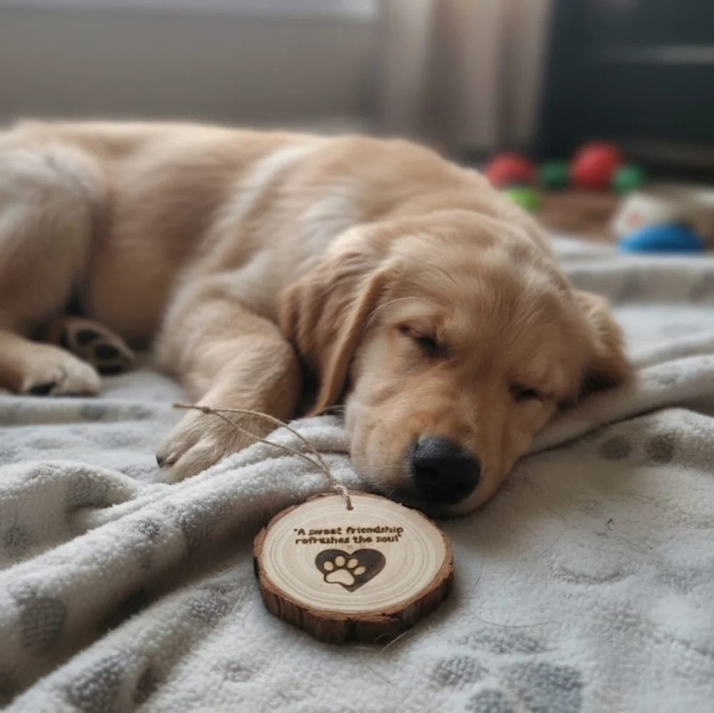Personalized Wood Dog Ornament